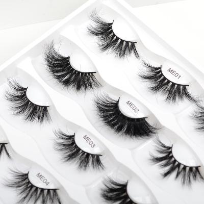 China Factory Price Wholesale Thick 3D Mink Eyelashes Packaging Box Vendor Fake Strip The Full Lashes 25mm Mink Eyelash Distributors Fluffy for sale