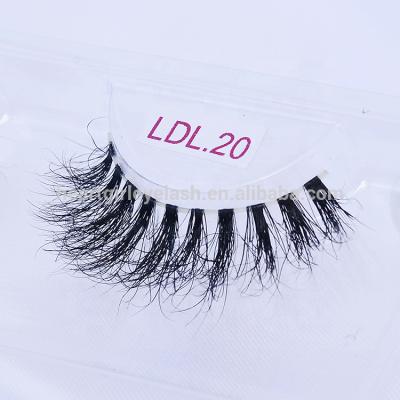 China Wholesale High Quality 25mm Thick Mink Lash Strip Clear 3D Mink Eyelash False Strip With Customized Lash Packaging Box for sale