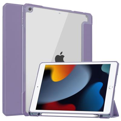 China 2021 High Quality Acrylic iPad Case For iPad 7 8 10.2 Universal Tablet Case With Pencil Holder For iPad 9th Generation 10.2 inch for sale