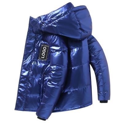 China 2021 Men's Cotton Polyester Oversized Cold Stripper Raincoat Waterproof Zipper Winter Bomber Jacket for sale