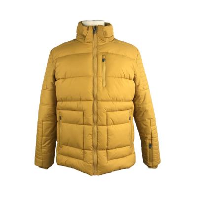 China Waterproof Men's MUSTARD 100%NYLON STRIPPER Quilted Sports TRACK Jackets With ZIPPERS Quilted Jacket 100%nylon Waterproof Shell For Winter for sale