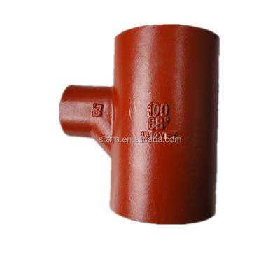 China Used For Pipeline Branches China Factory Supply Cast Iron En877 Epoxy Coated Pipe Fittings For Water Drainage for sale