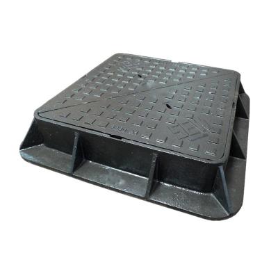 China For construction and public use EN 124 Ductile Sand Casting Double Bitumen Triangular Iron Manhole Cover With Frames for sale