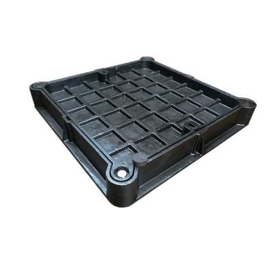 China For construction and public use malleable iron manhole cover with hinge and lock, manhole cover, rectangular manhole cover with OEM service for sale