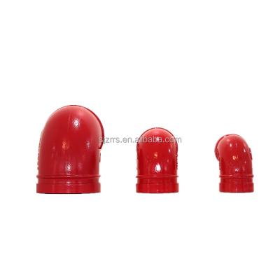 China Fire Fighting Cast Iron Ductile Pipe Fitting 50mm To 350mm 90 Degree Barb Elbow For Fire Fighting for sale