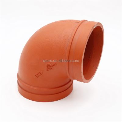 China Fire Fighting Grooved Fire Fighting 90 Elbow Straight Pipe Fittings For Fire Fighting System for sale