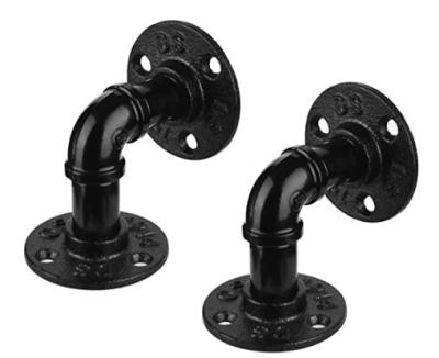 China Diy Gray Cast Iron Pipe Decoration / Black Malleable Floor Flange Black Flooring Flange Outdoor Furniture for sale