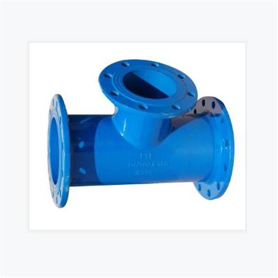 China Water Supply System Treatment Waterworks Piping Products Ductile Iron Flanged Pipe Fittings Flange All Equal Tee for sale