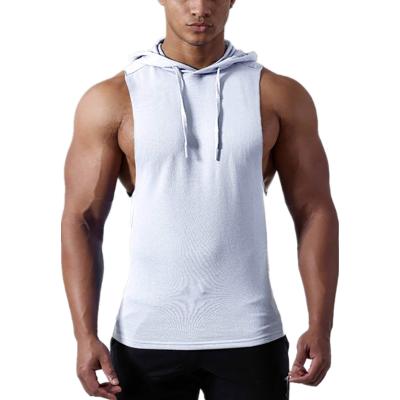 China Anti-Wrinkle Hoodies Sportswear Pullover Custom Lightweight Running Fitness Sports Men's Sleeveless Hoodies for sale