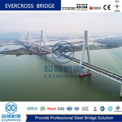 China Op maat gemaakte kabelstage brug hoge sterkte diagonale kabel ondersteunde brug Te koop