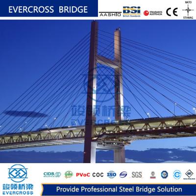 China Permanente kabel gebleven hangbrug Aangepaste stalen truss brug Te koop