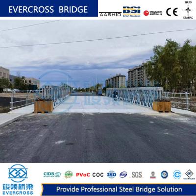 China HD200 High Strength Temporary Prefabricated Car And Pedestrian Steel Bailey Bridge for sale