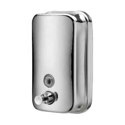 China Double Soap Dispenser 304 Bathroomsteel ABS Plastic Stainless Pressing Wall Mounted Hand Liquid Soap Dispenser for sale