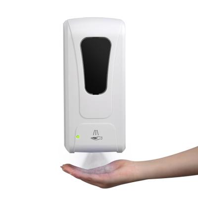 China Wall Mounted Soap Dispenser 1000ML ABS Touchless Spray Soap Dispenser Wall Mounted Automatic Double Hand Sanitizing Soap Dispenser for sale