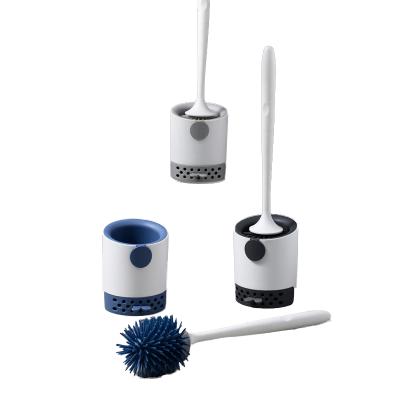 China Viable Amazon Silicone Toilet Brush Bathroom Silicon Toilet Hot Selling Cleaning Brush for sale