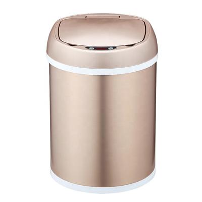 China Sustainable Top Selling Inductive High Quality Metal Waste Bin Stainless Steel Waste Bin for sale