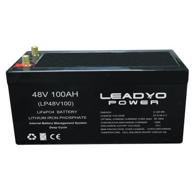 China 48V 100Ah LiFePO4 Battery Pack Deep Cycle Lithium Batteries For Marine Boat Outboards for sale