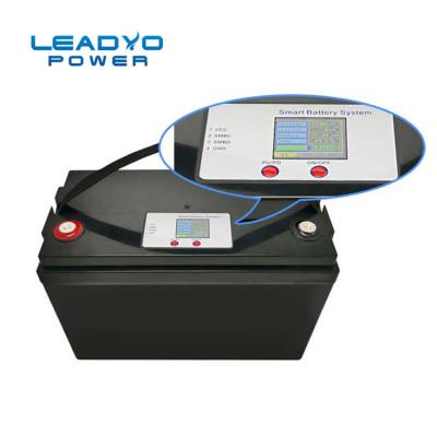 Cina Il LCD astuto visualizza le batterie profonde del ciclo Lifepo4 dello ione rv Marine Battery 12v 100Ah del litio con stato della batteria del monitor in vendita