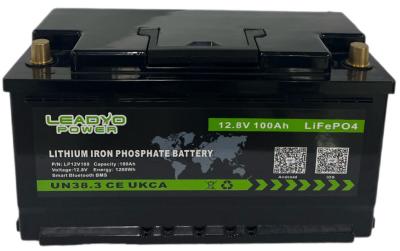 China Diepe cyclus Lithium L4 L5 12.8V 100Ah LiFePO4 batterij Voor RV / Camper Van / Zonneopslag Te koop