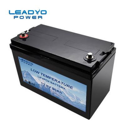 Cina batteria del fosfato del ferro del litio della batteria 12V di bassa temperatura LiFePO4 di 12kg 90Ah in vendita