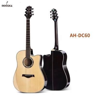 China Rate A Flawless Bevel DC60 Beginner MOOZICA Unisex 41 Inch Veneer Acoustic Guitar Factory Wholesale for sale