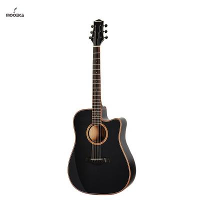 China Vintage MOOZICA Retro Beveled Veneer DC106 Acoustic Guitar 41 Inch Beginner Practice Guitar Folk Wholesale for sale