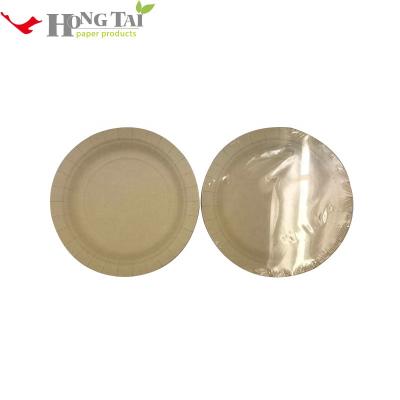 China Disposable Eco Kitchen Botanical Fiber Paperboard Party Disposable Biodegradable Bamboo Paper Plates for sale