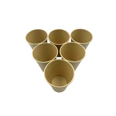 China Disposable Pure Natural Eco-Friendly Bamboo Pulp Double Wall Wrapping Paper Product Coffee Material Paper Cup For Cold Drinks for sale