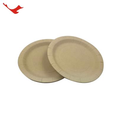 China Disposable Environmental Friendly Wedding Set 9 Inch Disposable Paper Serving Dish for sale