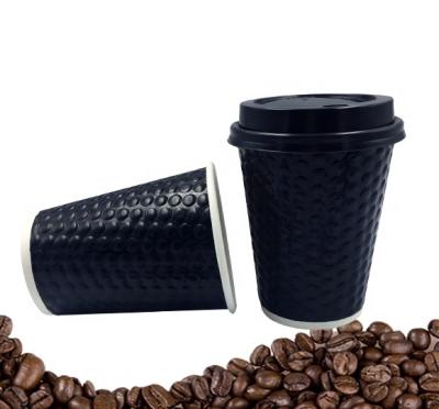 China Recycled Materials Sale Disposable Printed Hot Coffee Cup With Lids Paper Cup for sale