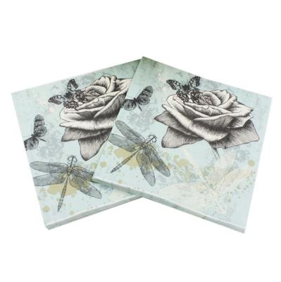 China Printed Customized Colorful Lunch Hotel Sealing Decorated Folding Paper Napkins for sale