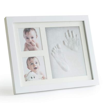 China Eco-Friendly Newborn Baby Products Hand And Footprint Kit Photo Frame Set for sale