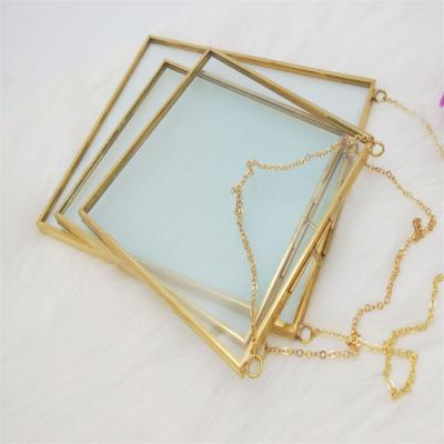 China Creative Glass Frame Factory Metal Wall Hanging Picture Picture Morden Double-sides Home Decoration for sale