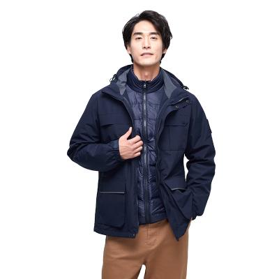 China Fashion black color Chinese factory made QUICK DRY two in one men's jackets, autumn and winter outwear for sale