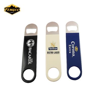 China Sustainable Vinyl Coated Stainless Steel Beer Bottle Opener for sale