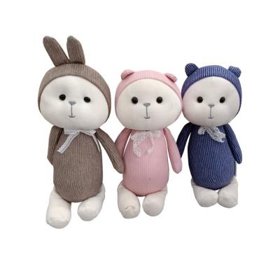 China 2020 eco-friendly material hot sale rabbit pillow gifts for girlfriends soft pink toy with dress for sale