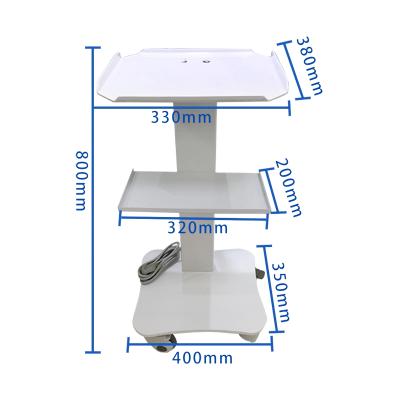 China Hand Service Medical Mobile Trolley Portable Metal Trolley Unit Denatl Trolley for sale