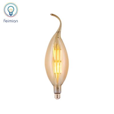 China High Brightness Low Price Bulb Candelabra Chandelier Lamp Bent Flame Tip Edison Light Bulb for sale