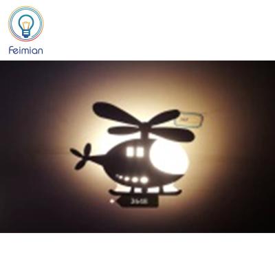 China Modern Hot Selling Colorful Night Light USB Rechargeable Helicopter Shape LED Night Lights for sale