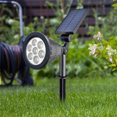 China Eco-friendly Adjustable Garden Angle 2W RGB Solar LED Spot Light Solar Garden Lights for Yard for sale