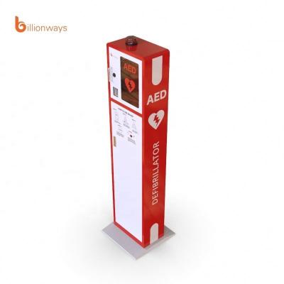 China Fashion Style Billionways Floor Stand AED Cabinet and First Aid Cabinet for Automated External Defibrillator Use for sale