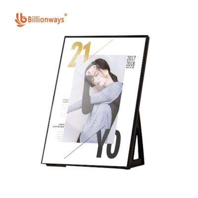 China Fashion Ready To Ship Factory Original Advertising L Shape Desk Stand Sign For Bistros Bar for sale