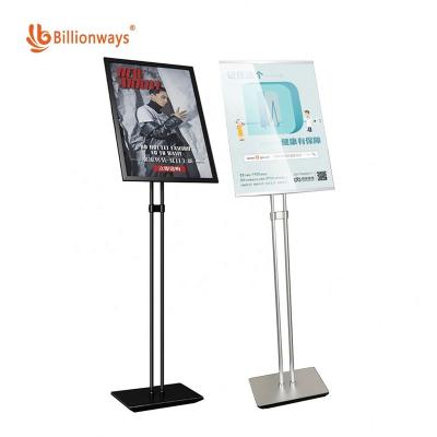 China Foldable Adjustable Portable Pedestal Display Menu Floor Stand Poster Stand Floor Stand A3A4 Sign Height Frame Frame for sale