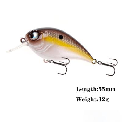 China ABS Fishing Lure 12g 55mm Mini Crankbait Wobbler Shallow Diving Square Bill Shad Hard Lure Bass Pike Trout for sale