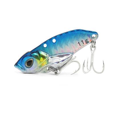 China Vivid Fish Action Rattle Snake Metal Swimming Vib Leaded With Treble Hook Lure Bionic Hard Bass Bait Fishing Lure for sale