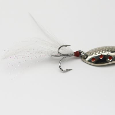 China 2022 Vivid Fish Action Metal Swimming Sequins Fishing Lure Artificial Light Spinning Jig Metal 5g/7g/10g Fishing Lure Hard Freshwater for sale