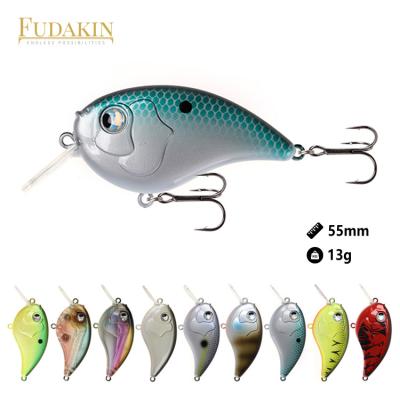 China ABS Shallow Diving Crankbait For Low Artificial Squarebill Baits With 3D Fishing Lure Eyes for sale