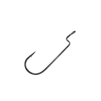 China Black High Qudity Baiting Fish Hooks Fish Hooks Carbon Steel Fishhook Single Hook Boat Hook For Soft Bait for sale