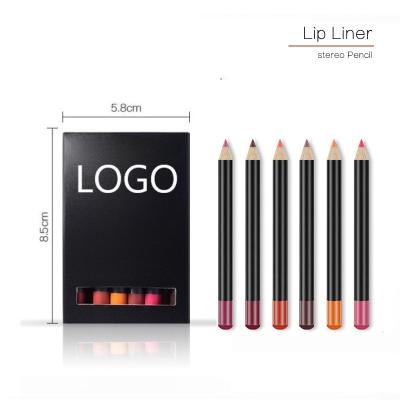 China Waterproof 12 Colors Smooth & Creamy Lip Liner Pencils Custom Private Label No Logo OEM Waterproof for sale