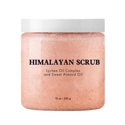 China Free Sample Exfoliator Sea Body Wash Salt Scrub Infused with Collagen & Stem Cell for Acne, Deep Cleansing, Ingrown Hair for sale